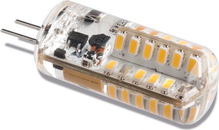 Force Light Żarówka LED G4 48 LED SMD 3014 1,9 W 12 V biała zimna silikon - RTV000505 1