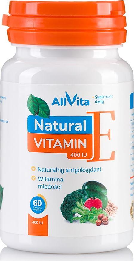 AllVita Naturalna Witamina E 400 IU 60 kapsułek Allvita 1