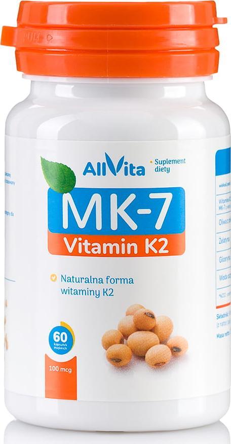 AllVita Witamina K2 MK-7 100 mcg 60 kapsułek Allvita 1