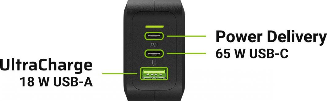 Green Cell PowerGaN 1x USB-A 2x USB-C 3.25 A (1_823535