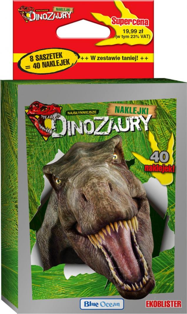 Blue Ocean NAJSŁYNNIEJSZE DINOZAURY ECOBLISTER Z NAKLEJKAMI 1 SZTUKA MIX 1
