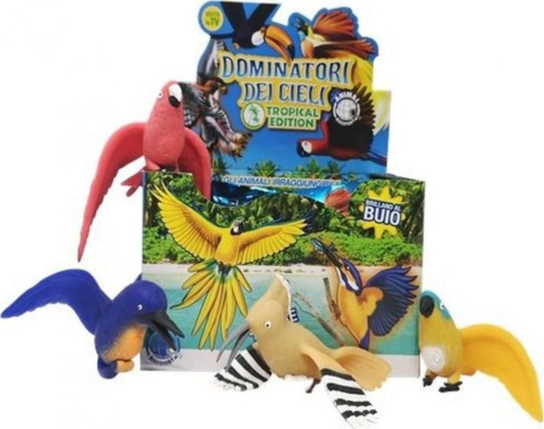 TEMA TROPICAL BIRDS SASZETKA Z FIGURKĄ 1 SZTUKA MIX 1