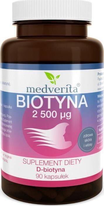 MEDVERITA Medverita Biotyna 2500 g 90 k włosy skóra B7 1