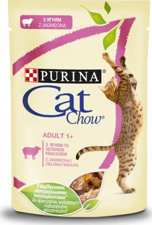 PURINA NESTLE PURINA CAT CHOW mokra karma dla kota z jagnięciną i zieloną fasolką - saszetka 85g 1