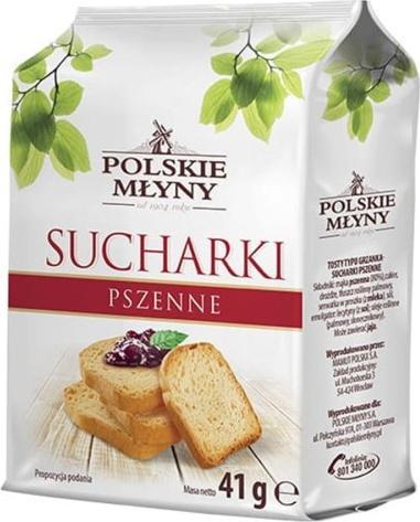 POLSKIE MŁYNY Sucharki pszenne Polskie Młyny, 41g 1