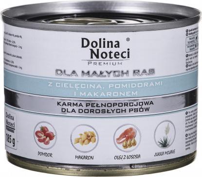 Dolina Noteci Premium z Cielęciną, pomidorami i makaronem - mokra karma dla psów dorosłych ras małych - 185g 1