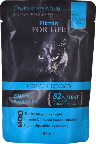 Fitmin  FITMIN For Life Cat Pouch Adult Duck - mokra karma dla dorosłego kota - 85g 1