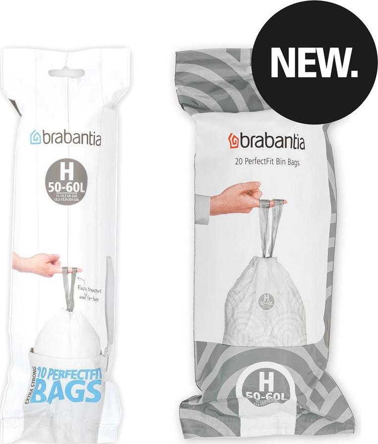 Brabantia Worki na śmieci PerfectFit rozmiar H 50-60L 20szt 138706 1