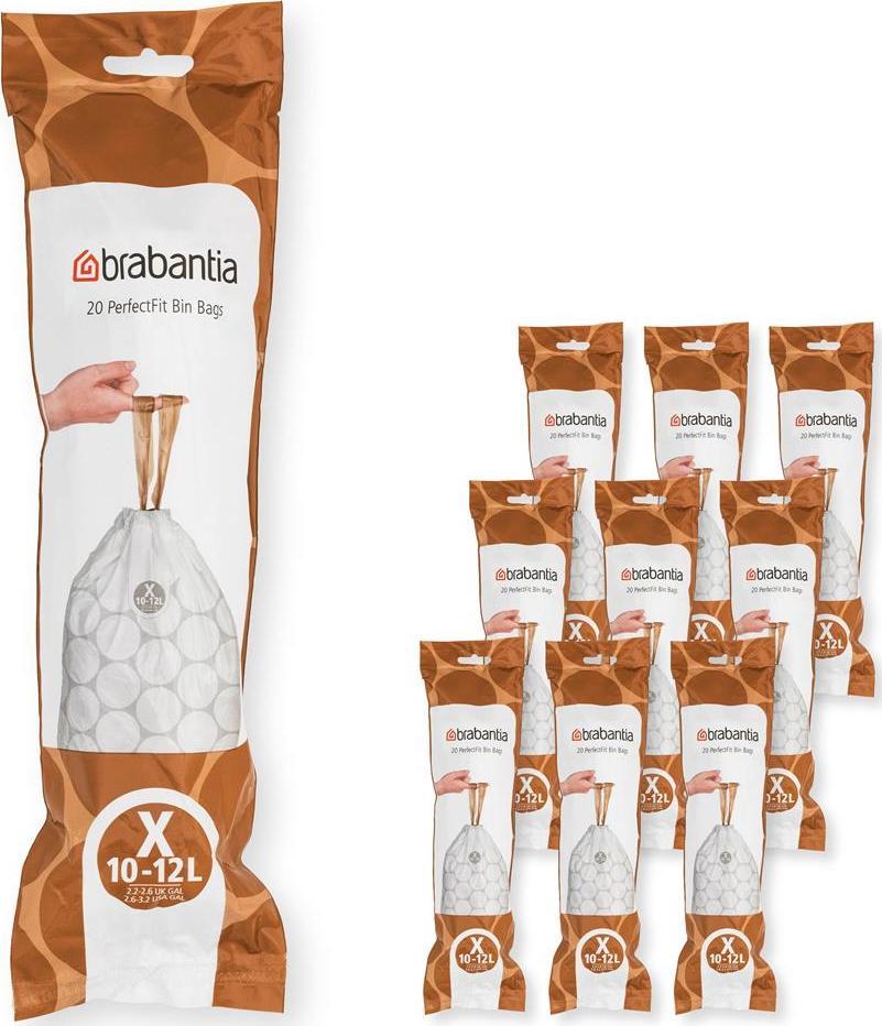 Brabantia Worki na śmieci PerfectFit rozmiar X 10-12L 200szt 10x20 138089 1