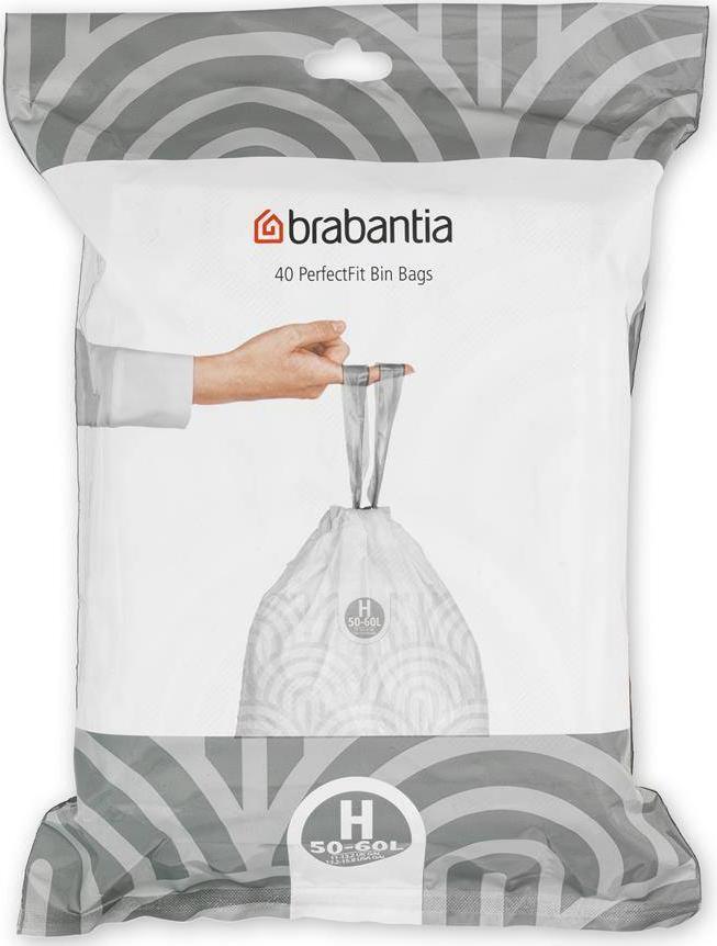 Brabantia Worki na śmieci PerfectFit rozmiar H 50-60L 40szt 138744 1