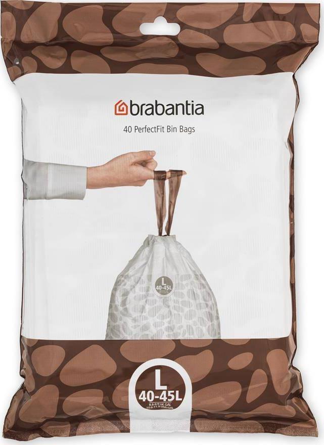 Brabantia Worki na śmieci PerfectFit rozmiar L 40-45L 40szt 138645 1