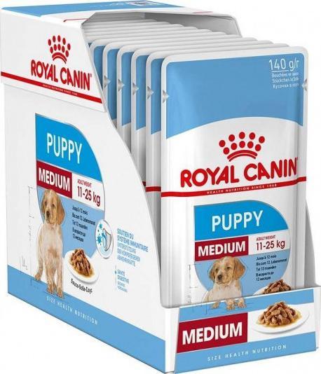 Royal Canin ROYAL CANIN SHN Medium Puppy w sosie - mokra karma dla szczeniąt - 10X140g 1