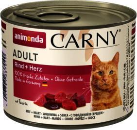 Animonda ANIMONDA Carny Adult smak: wołowina i serca - mokra karma dla kota - 200g 1
