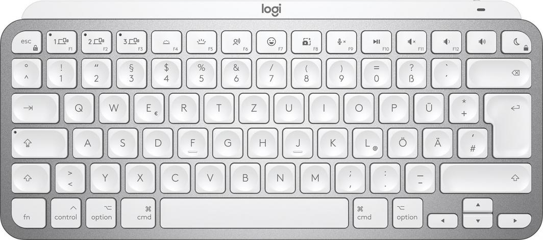 Klawiatura Logitech MX Keys Mini for Mac Bezprzewodowa Biało-srebrna DE (920-010521) 1