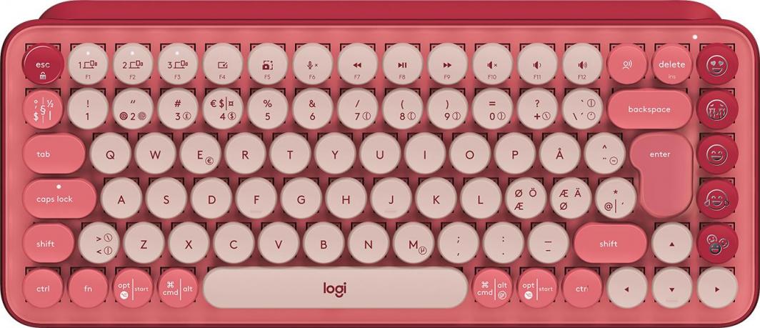 Klawiatura Logitech POP Keys Bezprzewodowa Koralowa Nordic (920-010733) 1