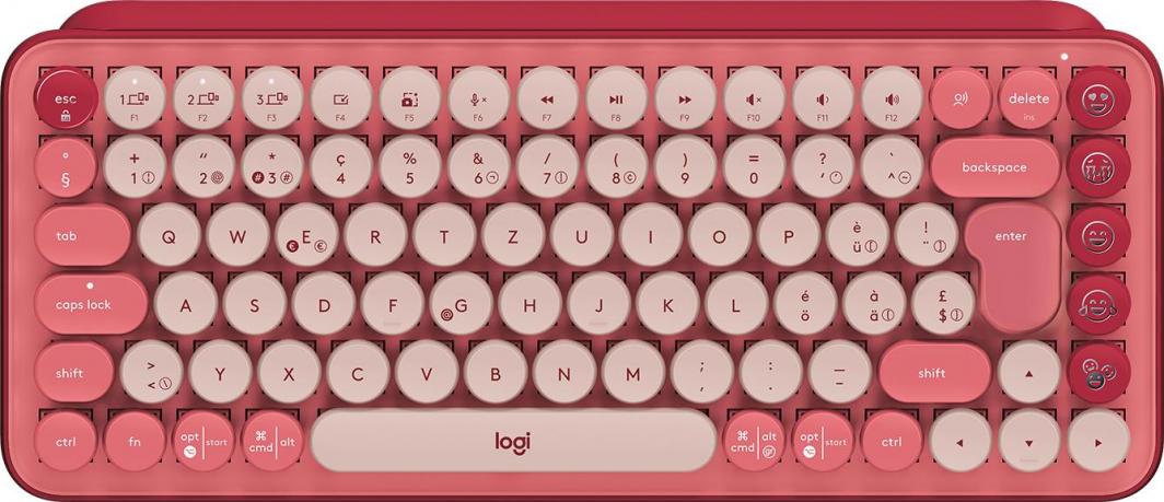 Klawiatura Logitech POP Keys Bezprzewodowa Koralowa BE (920-010822) 1