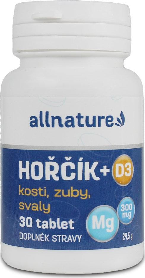 Allnature Magnez 300 mg + witamina D3 30 tabletek 1