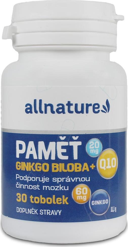 Allnature Miłorząb japoński + Koenzym Q10 Lepsza pamięć 1