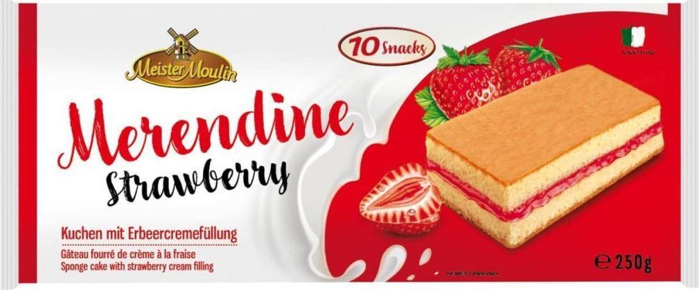 Meistr Moulin Meistr Moulin Kanapki Biszkoptowe z Kremem Truskawkowym 250 g 1