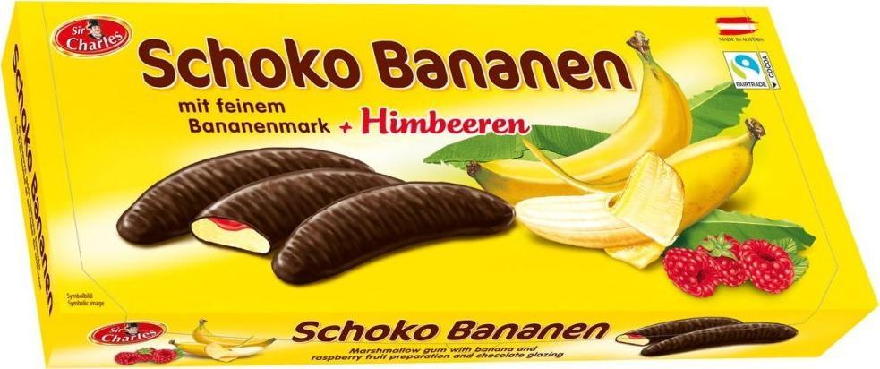 SirCharles SirCharles Schokobananen Himbeere Pianki Bananowe z Maliną 300 g 1