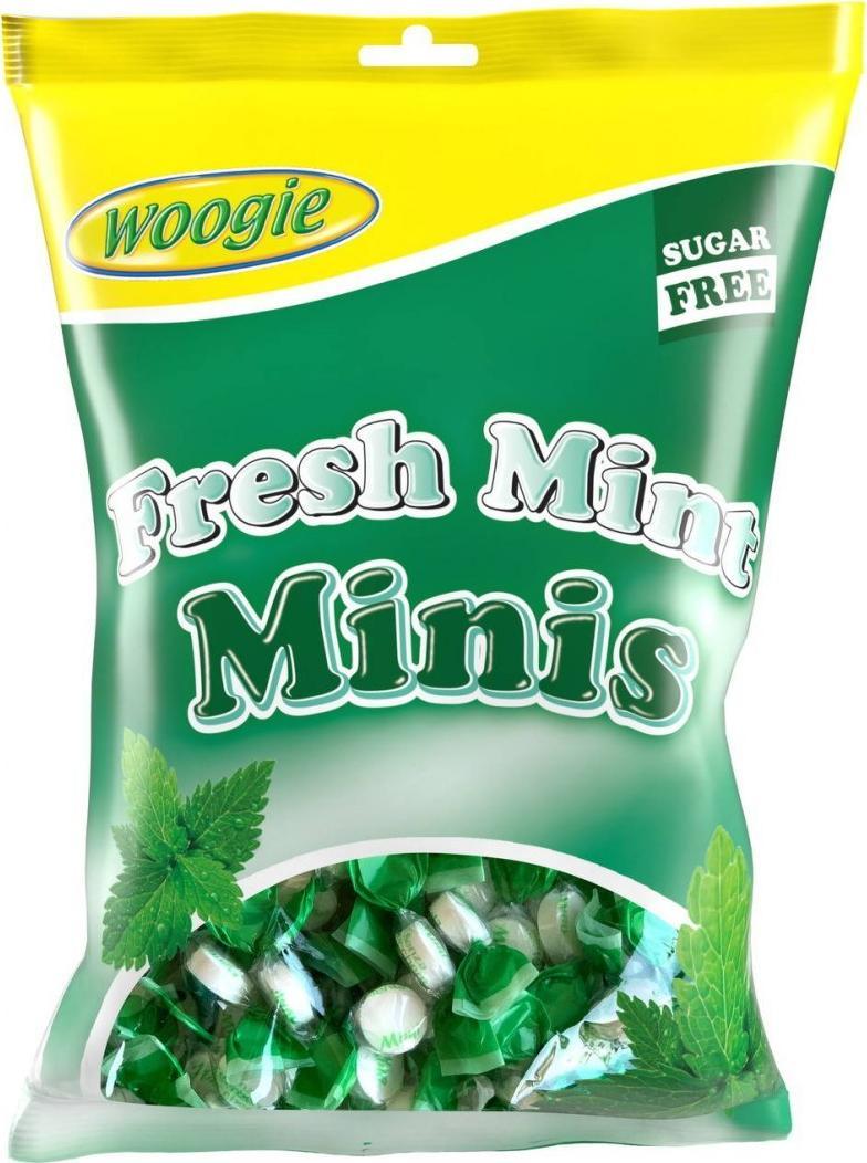 Woogie Woogie Fresh Mint Minis Cukierki bez Cukru 50 g 1