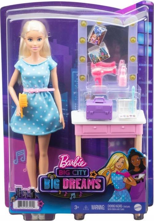 Lalka Barbie Mattel BARBIE Big City Big Dreams Lalka Malibu + Toaletka 1
