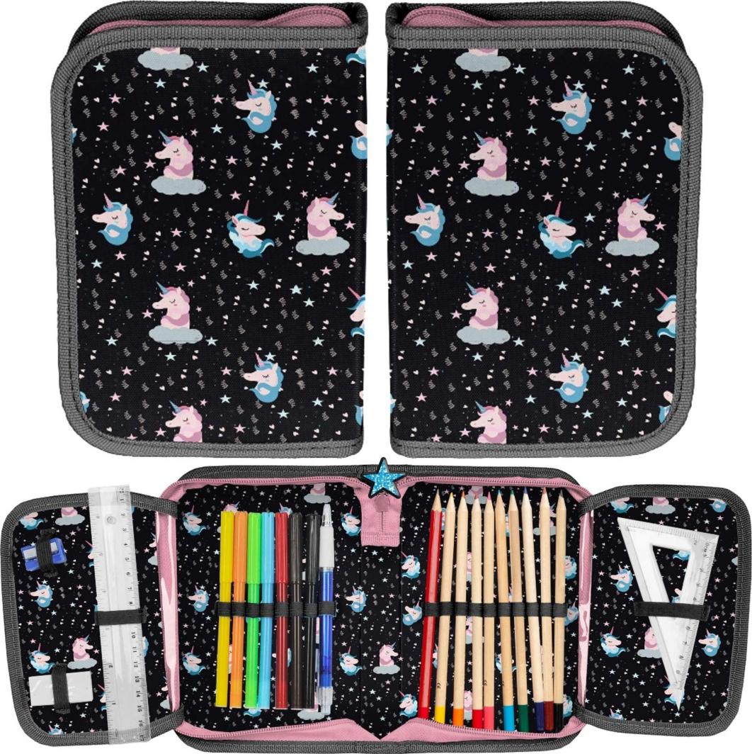 Piórnik Paso Piórnik Unicorn Black PP22UN-P001 PASO 1