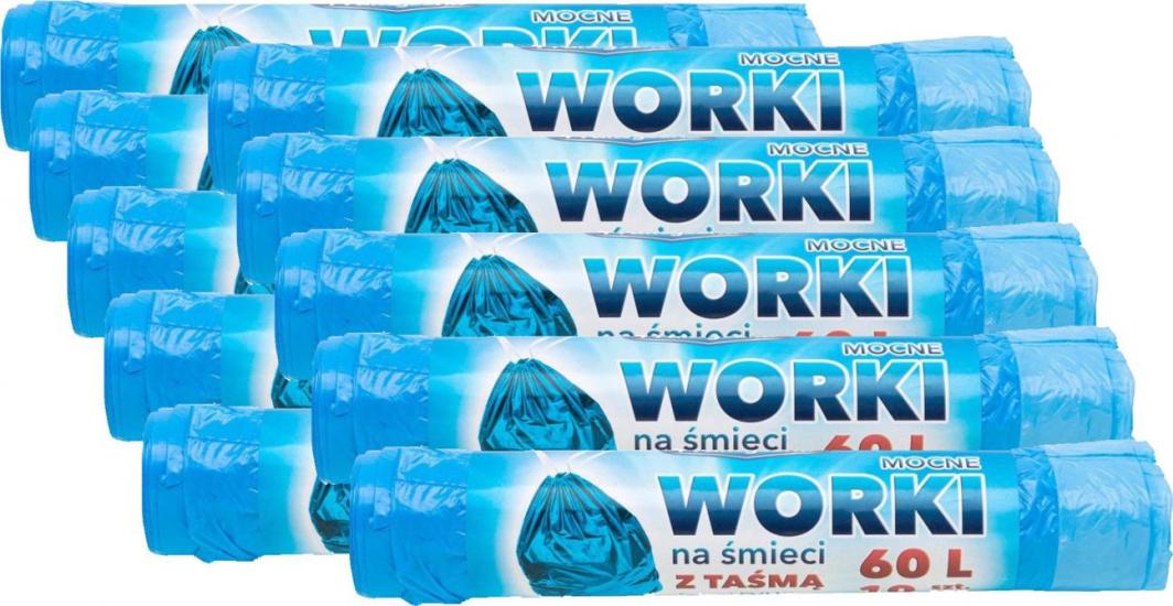 Praktyczna Worki na śmieci z taśmą Praktyczna 60L 100szt 1