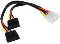 Molex - SATA x2, 0.2m, Wielokolorowy 1