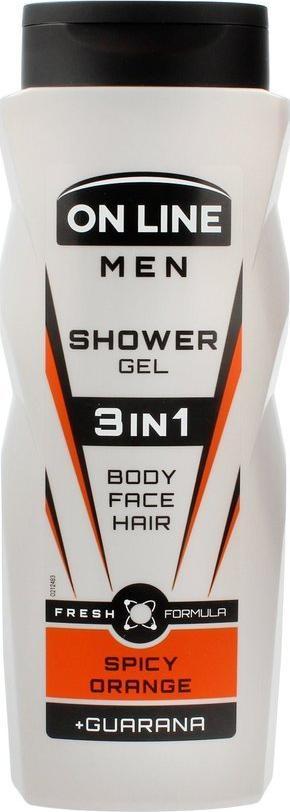 On Line On Line Men Żel pod prysznic 3in1 Spicy Orange dla mężczyzn 400ml 1