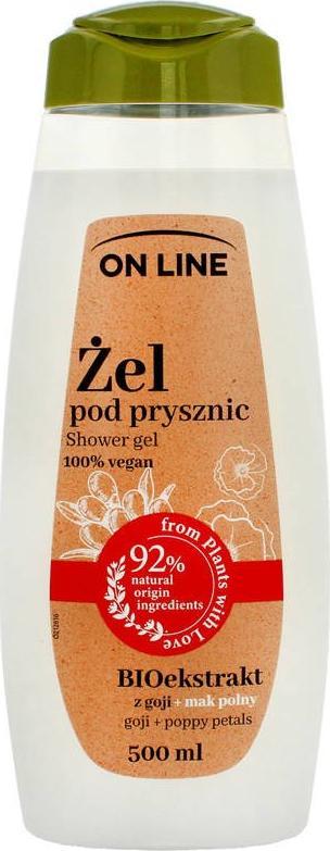 On Line On Line From Plants With Love Kremowy Żel pod prysznic BIOekstrakt z Goji i Mak Polny 500ml 1