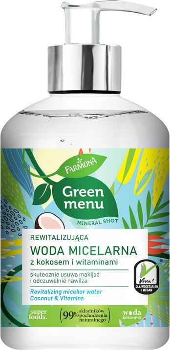 Farmona Farmona Green Menu Rewitalizująca Woda micelarna z kokosem i witaminami 270ml 1