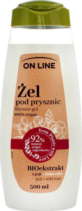 On Line On Line From Plants With Love Kremowy Żel pod prysznic BIOekstrakt z Goji i Dzika Róża 500ml 1