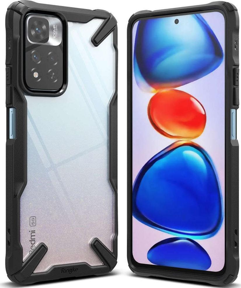 Ringke Etui Ringke Fusion X do Xiaomi Redmi Note 11 Pro+ Plus 5G Lime Glow Black 1