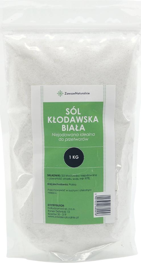 Zawsze Naturalnie Sól kłodawska biała niejodowana 1kg ZawszeNaturalnie 1