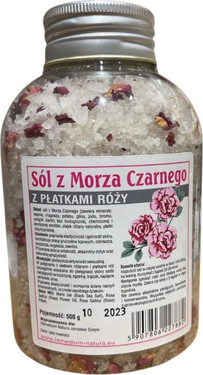 Remedium Natura Sól z Morza Czarnego z płatkami róży 500 g REMEDIUM 1