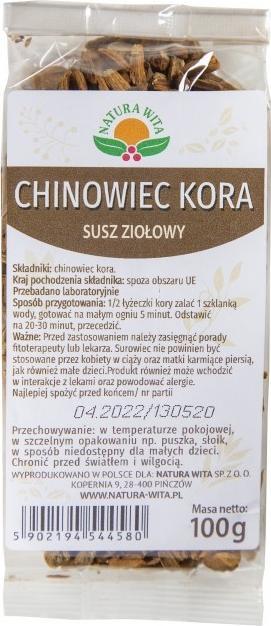 Natura Wita Chinowiec kora 100g NATURA WITA 1