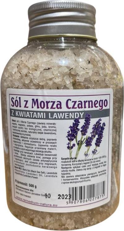 Remedium Natura Sól z Morza Czarnego z kwiatami lawendy 500 g REMEDIUM 1