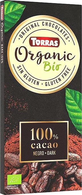 Torras Czekolada Ekologiczna Gorzka 100% bez cukru BIO 100g TORRAS 1
