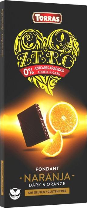 Torras Czekolada Gorzka z Pomarańczami bez cukru 125g TORRAS 1