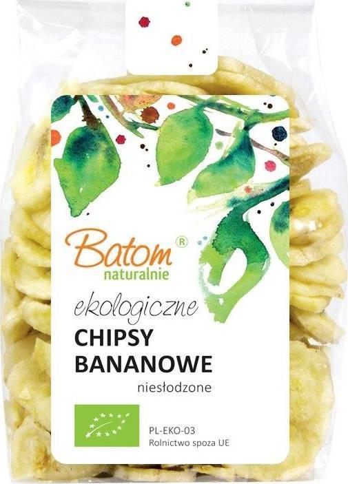 BATOM Chipsy bananowe niesłodzone 100g BIO BATOM 1