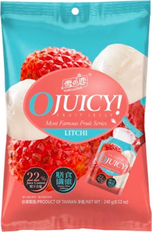 Yuki & Love Owocowe Galaretki o Smaku Litchi | Lychee | Liczi "Ojuicy | Litchi Fruit Jelly" 12x20g) 240g Yuki & Love 1