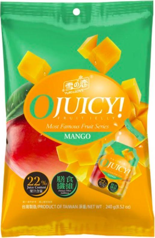 Yuki & Love Owocowe Galaretki o Smaku Mango "Ojuicy | Mango Fruit Jelly" 240g (12x20g) 240g Yuki & Love 1