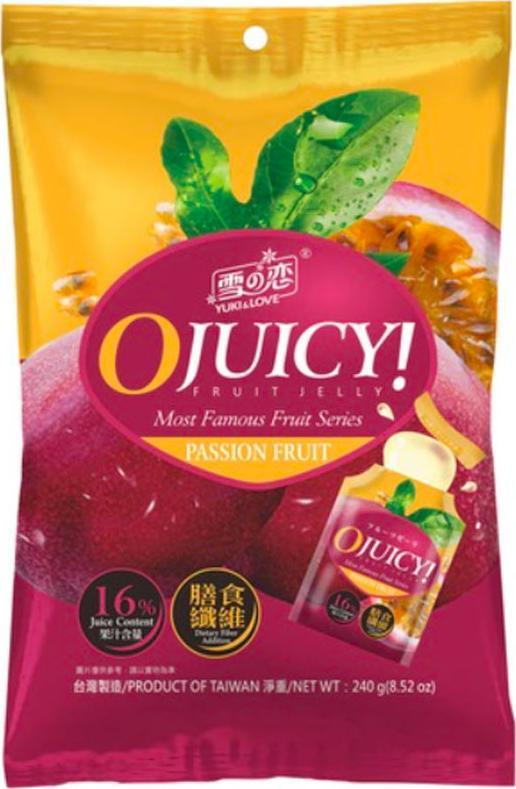 Yuki & Love Owocowe Galaretki o Smaku Marakui "Ojuicy | Passion Fruit Jelly" 240g (12x20g) 240g Yuki & Love 1