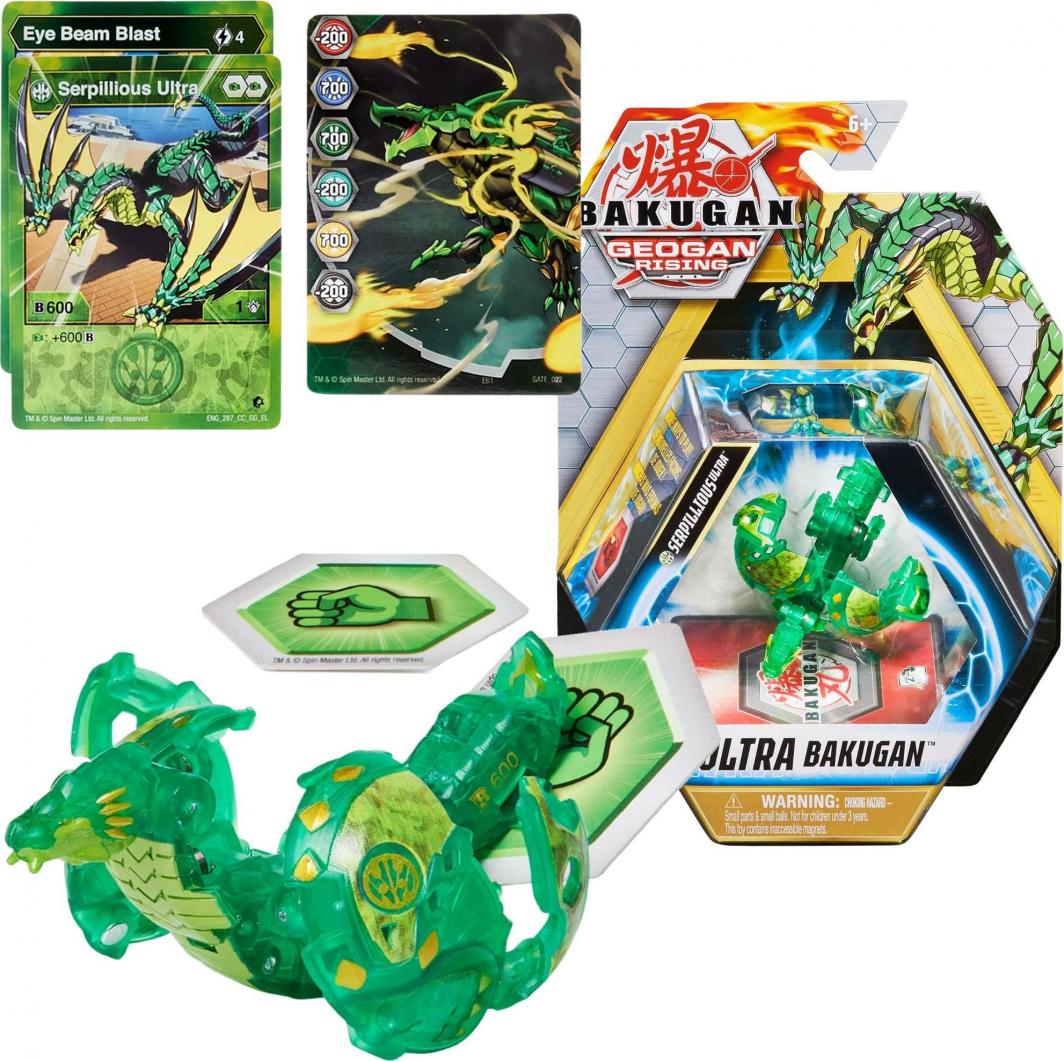 Figurka Spin Master Bakugan Geogan Rising Ultra Ventus Serpillious figurka + karty 1