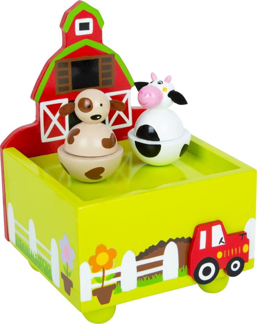 Figurka Small Foot Small Foot Drewniana pozytywka Farma z tańczącymi figurkami 1