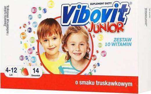 TEVA OPERATIONS POLAND SP. Z O.O. Teva VIBOVIT JUNIOR TRUSKAWKOWY, suplement diety 14 saszetek 1