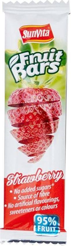 Sunvita Baton owocowy bez dodatku cukru - Truskawka Sunvita, 20g 1