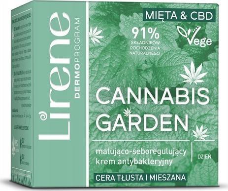 LAB.KOSM.DR IRENA ERIS SP. Z O.O. Lirene Cannabis Garden, Matująco-seboregulujący krem na dzień 50 ml 1