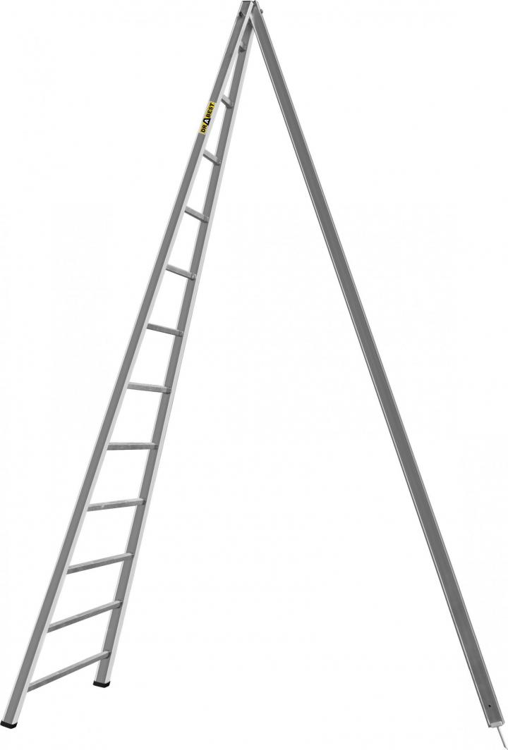 DRABEST Drabina ogrodowa aluminiowa trójkątna 12 szczebli 150 kg 1
